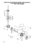 BRAKE, CLUTCH, GEARCASE, MOTOR AND PUMP Diagram and Parts List for CA2452XTG0  Whirlpool Washer