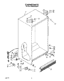 CABINET Diagram and Parts List for KSRB25QABL00  KitchenAid Refrigerator