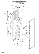 FREEZER DOOR PARTS Diagram and Parts List for KSRJ25IMST00  KitchenAid Refrigerator