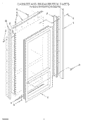 CABINET AND BREAKER TRIM Diagram and Parts List for KBLS36MHX00  KitchenAid Refrigerator