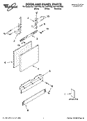 DOOR AND PANEL PARTS Diagram and Parts List for DU1145XTPS0  Whirlpool Dishwasher