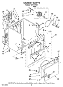 CABINET PARTS Diagram and Parts List for NED5240TQ0  Amana Dryer