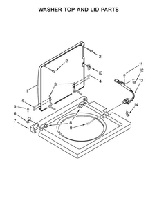 Washer Top And Lid Parts Diagram and Parts List for WET4024EW0  Whirlpool Washer Dryer Combo