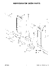 Refrigerator Door Parts Diagram and Parts List for KRFF305ESS07  KitchenAid Refrigerator