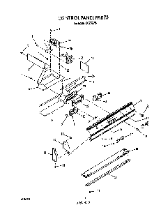 Control Panel Diagram and Parts List for D9757*6  Roper Range