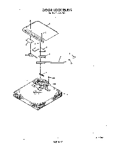 Door Lock Diagram and Parts List for F9257*0  Roper Range