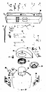 Range Hood Diagram and Parts List for 8509303  Kenmore Range Hood