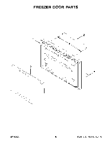 Freezer Door Parts Diagram and Parts List for KRFF305ESS07  KitchenAid Refrigerator