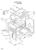 OVEN Diagram and Parts List for SF310PEAQ4  Whirlpool Range