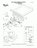 TOP AND CONSOLE PARTS Diagram and Parts List for WGD9400SW2  Whirlpool Dryer