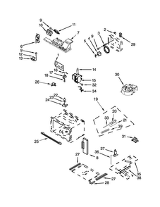Cabinet And Stirrer Parts Diagram and Parts List for KOCE500ESS02  KitchenAid Microwave