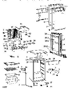 Refrigerator Cabinet Parts Diagram and Parts List for 46196472691  Kenmore Refrigerator