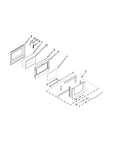 Lower Door Parts Diagram and Parts List for WGI925C0BS01  Whirlpool Range