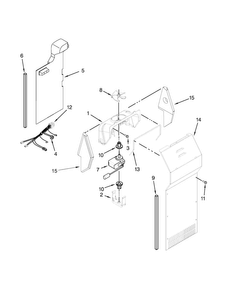 Air Flow Parts Diagram and Parts List for 7WRS25FDBF00  Whirlpool Refrigerator