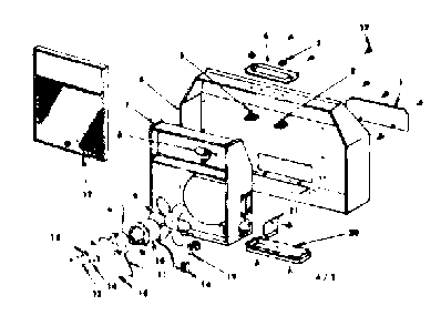Range Hood Assembly Diagram and Parts List for 1555207210  Kenmore Range Hood