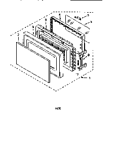 Door Diagram and Parts List for MT1135SGZ0  Whirlpool Microwave