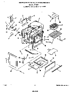 Body Diagram and Parts List for F7607*0  Roper Range