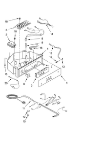 Control Panel Parts Diagram and Parts List for 8198549  KitchenAid Ice Maker