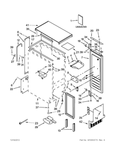 Cabinet Liner And Door Parts Diagram and Parts List for 10689583707  Kenmore Ice Maker