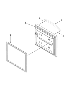 Freezer Door Diagram and Parts List for 10672003016  Kenmore Refrigerator