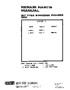 Front Cover Diagram and Parts List for F6507*0  Roper Range