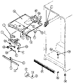 03 - Fresh Food Compartment Diagram and Parts List for RB150PLW  Whirlpool Refrigerator