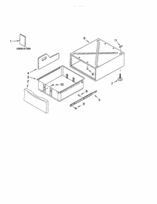 Pedestal Parts (not Included) Diagram and Parts List for 11042926220  Kenmore Washer