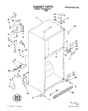 CABINET Diagram and Parts List for 3XARG493WP01  Whirlpool Refrigerator
