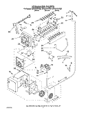 ICEMAKER Diagram and Parts List for GD2NHGXKQ02  Whirlpool Refrigerator
