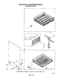 DISHRACK AND PANEL Diagram and Parts List for GDU8700XT0  Whirlpool Dishwasher
