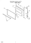 FREEZER DOOR Diagram and Parts List for RT18DKXEW04  Roper Refrigerator