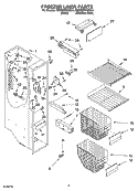 FREEZER LINER PARTS Diagram and Parts List for KSRB22FKSS14  KitchenAid Refrigerator