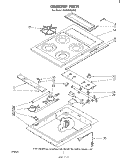 COOKTOP Diagram and Parts List for SC8400EKW0  Whirlpool Cooktop