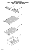 SHELF Diagram and Parts List for RT12DKYAW00  Roper Refrigerator