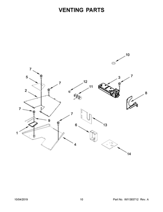 Venting Parts Diagram and Parts List for KFDC506JSC00  Whirlpool Range