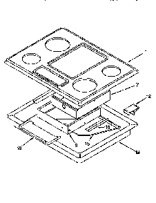 Cooktop Diagram and Parts List for KECG260SHW7  KitchenAid Cooktop