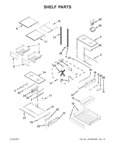 Part Location Diagram of W10584634 Whirlpool PLATE
