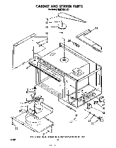 Cabinet And Stirrer Diagram and Parts List for RM978BXSN0  Whirlpool Range