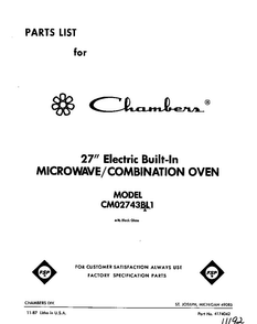 Front Cover Diagram and Parts List for CMO2743BL1  KitchenAid Microwave