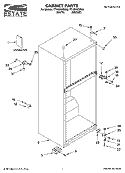 CABINET PARTS Diagram and Parts List for TT16DKXST00  Estate Refrigerator