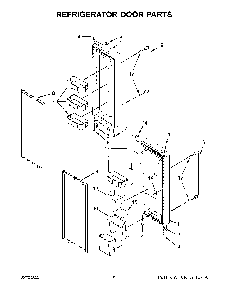 Refrigerator Door Parts Diagram and Parts List for KRFF300ESS02  KitchenAid Refrigerator