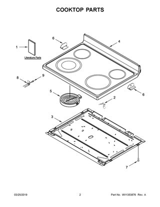 Part Location Diagram of W11102910 Whirlpool Guide, Use & Care
