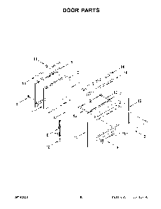 Door Parts Diagram and Parts List for KFGG504KPS1  KitchenAid Range