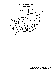 Backguard Diagram and Parts List for N9257*0  Roper Range
