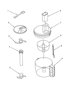 Attachment Diagram and Parts List for KFP350GN  KitchenAid Food Processor