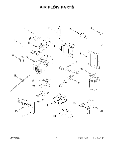 Air Flow Parts Diagram and Parts List for YKMLS311HBL9  KitchenAid Microwave