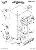 CABINET Diagram and Parts List for ET18ZKXAN01  Whirlpool Refrigerator
