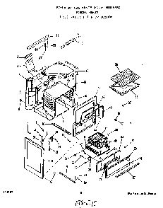 Body Diagram and Parts List for F6508*0  Roper Range