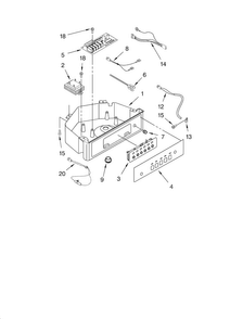 Control Panel Parts Diagram and Parts List for 10689482997  Kenmore Ice Maker