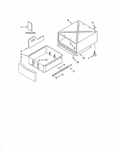 Pedestal Parts Diagram and Parts List for 11094832202  Kenmore Dryer